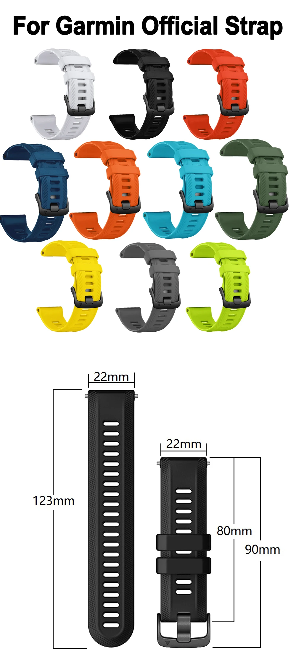 Sports Silicone Strap For Garmin Forerunner 965 955 Solar 970 945 935 745 Strap Watch Band 22mm Replacement Wristband Bracelet