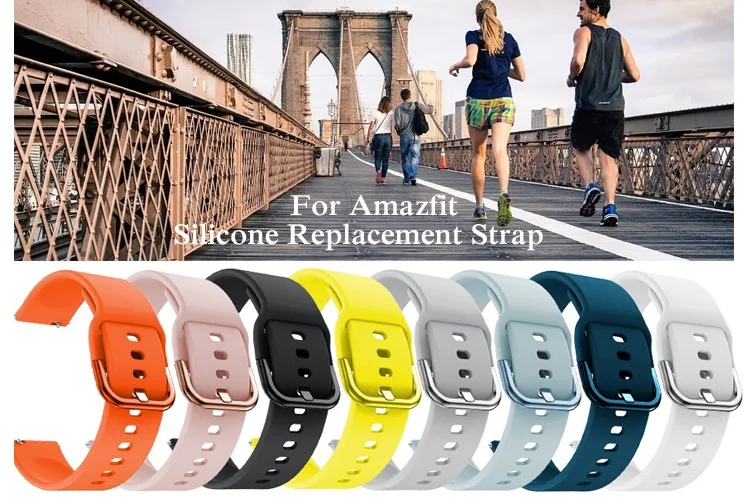 20mm 22mm Watch Band for Amazfit Bip5 GTS 4 3 GTS4mini GTR 2 4 42mm Silicone Bracelet Samsung Galaxy Watch 7 6 5 40mm 44mm Strap
