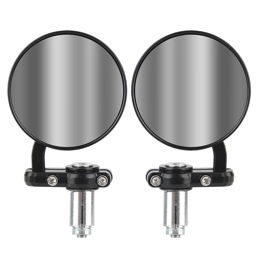22mm Universal Motorcycle Mirrors Rearview Side Mirror Motorbike Accessories 2pcs Handle Bar End Mounting