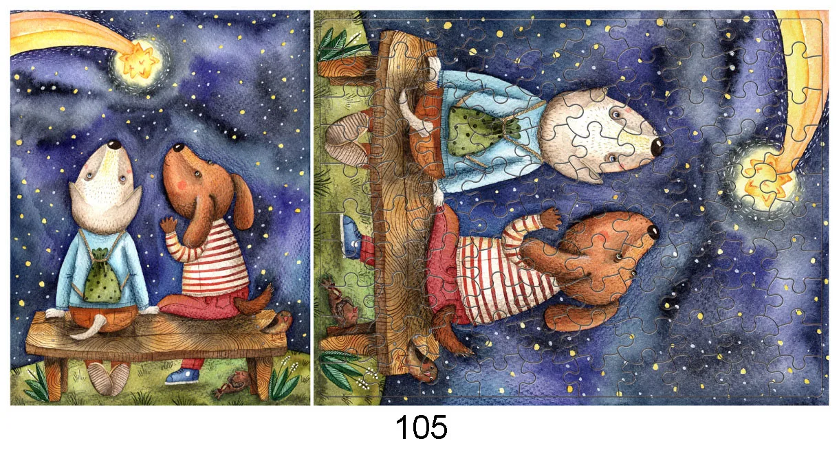 100 Pieces Jigsaw Puzzle Assembling Picture Dog Animals Decompression Puzzles Toy for Adult Children Kids Educational Gifts