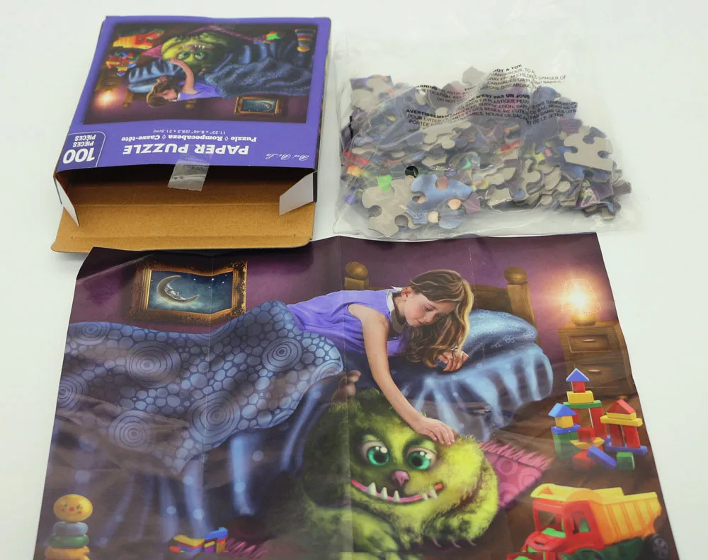 100 Pieces Jigsaw Puzzle Assembling Picture Dog Animals Decompression Puzzles Toy for Adult Children Kids Educational Gifts