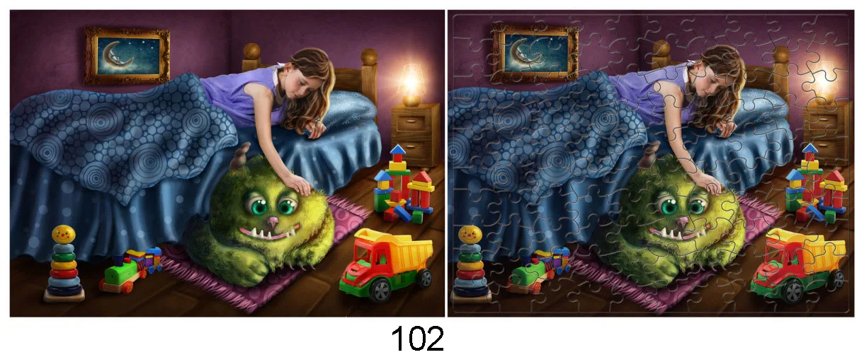 100 Pieces Jigsaw Puzzle Assembling Picture Dog Animals Decompression Puzzles Toy for Adult Children Kids Educational Gifts