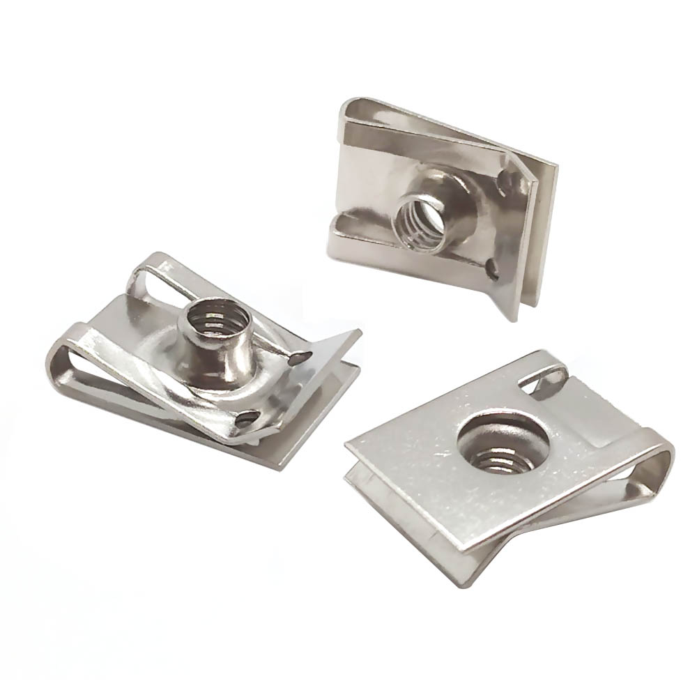10 Sets 304 Stainless Steel U Type Clips Thread M6 M5 M4 5mm 6mm 4mm Reed Nuts and Bolts Screws for Car Motorcycle Scooter ATV
