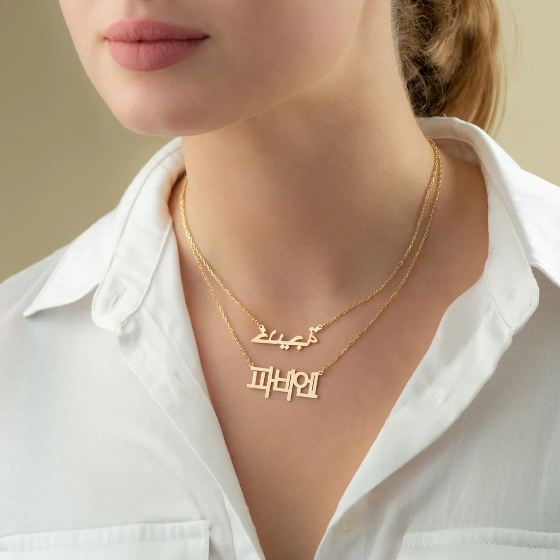 Custom Name Necklace for Women Personalised Cursive Letter Pendant Stainless Steel Jewelry Men Chain Choker Collar Personalizado