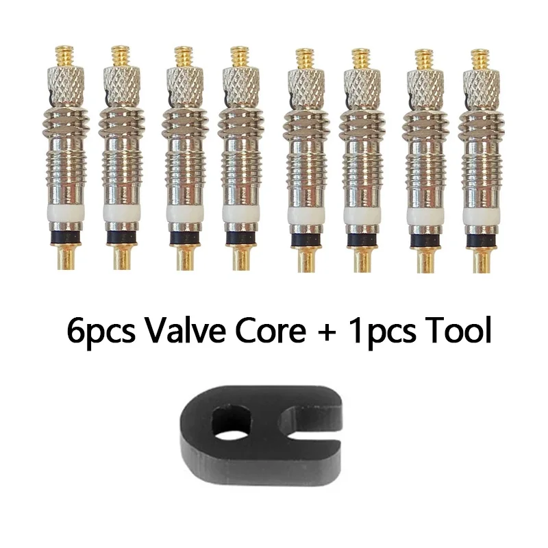 6/12pcs Bicycle Removable Presta Valve Core Bike Replacement Brass Tubeless Core Remover Tool for Tubeless for Road MTB Bike