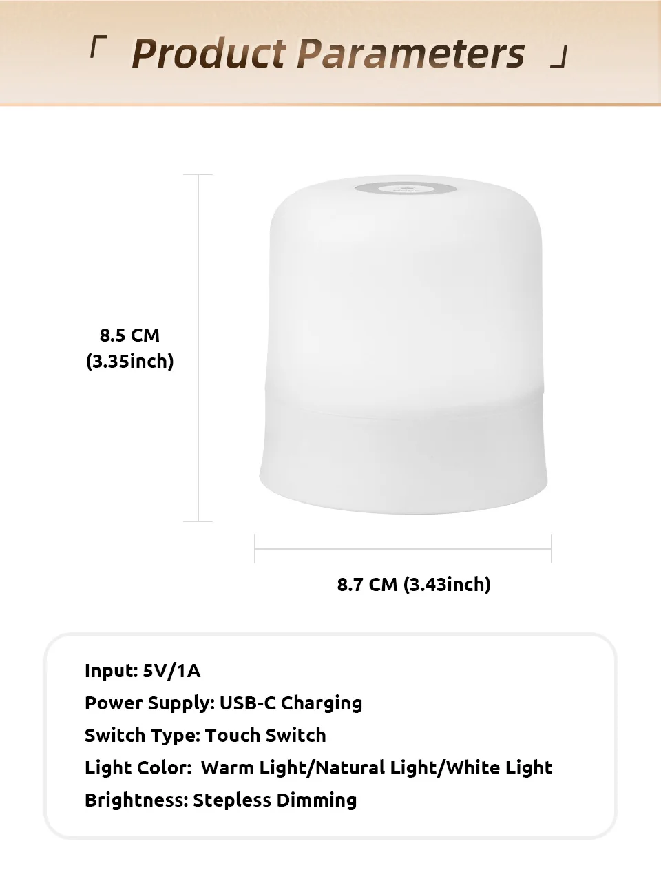 GGbingo Touch Night Light Rechargeable Remote Control Night Light RGB Dimmable Table Lamp Ambient Light for Bedroom Living Room