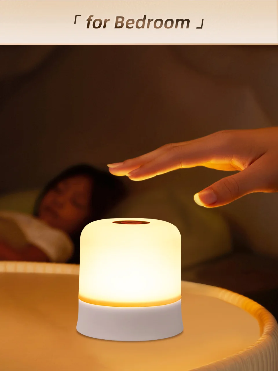 GGbingo Touch Night Light Rechargeable Remote Control Night Light RGB Dimmable Table Lamp Ambient Light for Bedroom Living Room