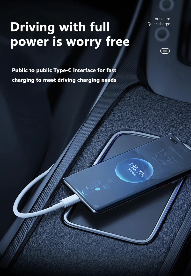 3PCS PD 100W USB C to USB Type C Cable Fast Charge Data Cable For Iphone 17 15 15Pro Huawei Samsung Xiaomi Data Line White 1M 2M