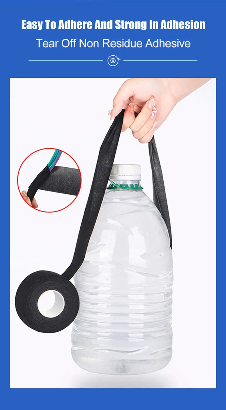 Automotive Wiring Harness Adhesive Tape Noise Reduction Heat Resistance Flame Retardant Electrical Protective Cloth Tape