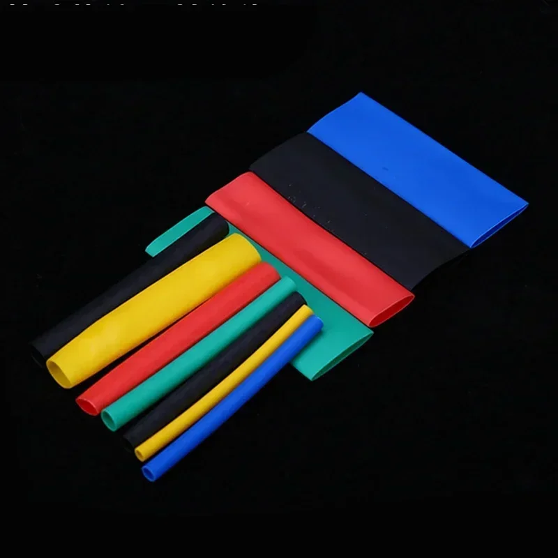164PCS 2: 1 Cable Shrink Tube Kit Heat Assorted Pack Thermoretractile Insulation Sleeving Cable Wire Shrink Wrapping for DIY
