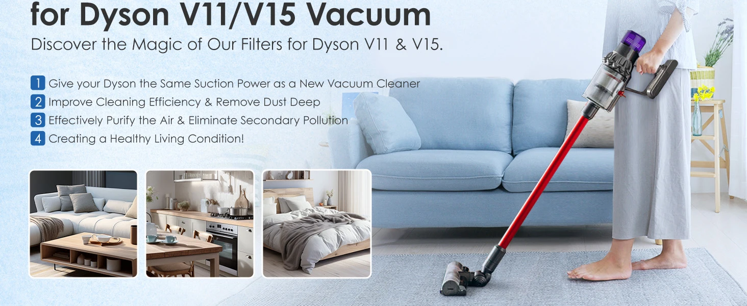 For Dyson V11 Animal / V11 Torque Drive V15 Detect Accessories Washable Filter Cyclone Vacuum Cleaner Replacement Spare Parts
