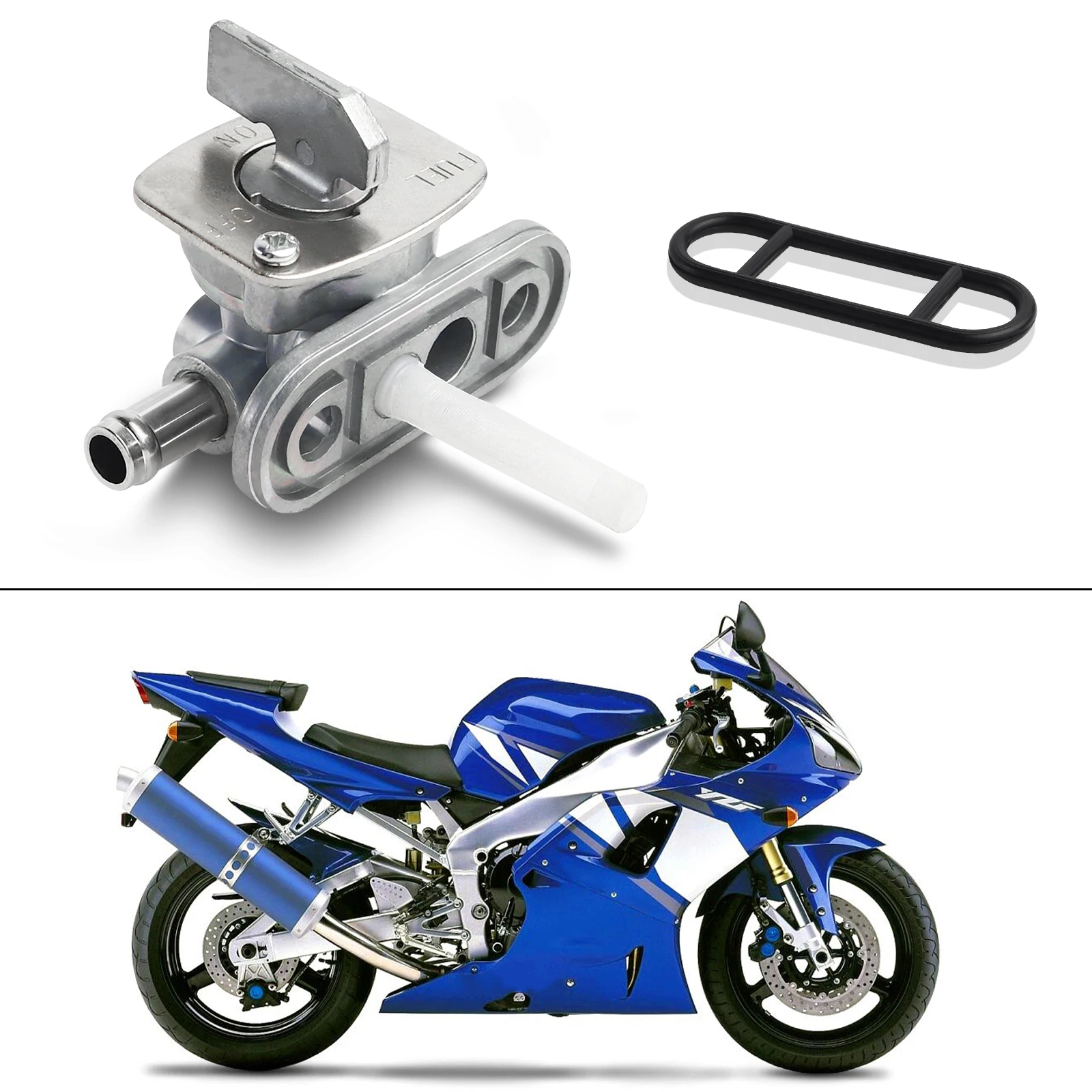 Fuel Switch Valve Petcock Tap for Yamaha YZF R1 YZF-R1 YZF 1000 1000R YZ 80 490 XJ900 XT600 FZS 600 1000FZ400 TDM850