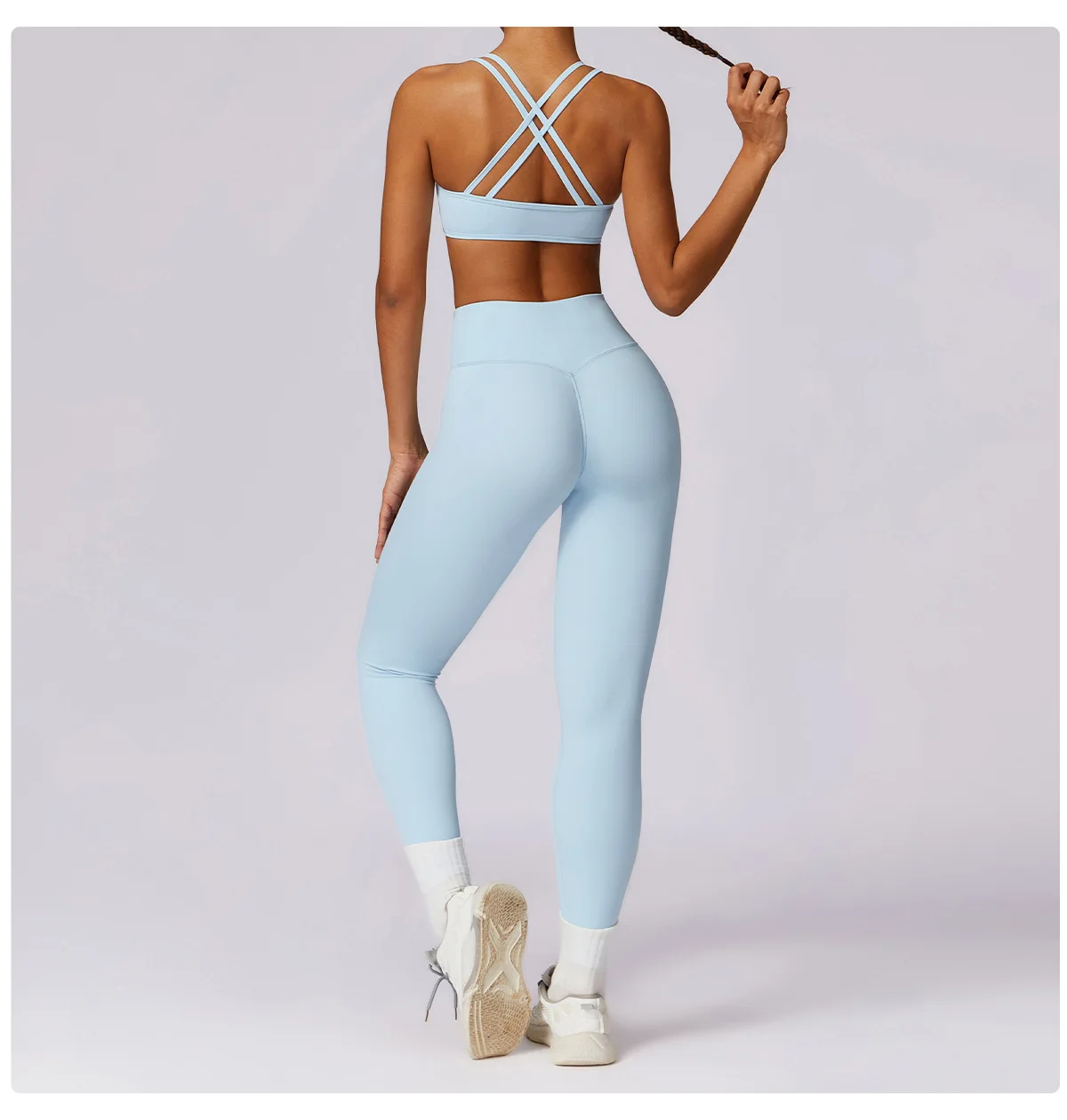 Women's Gym Push Up Yoga Pants Nude Feeling Sports Clothes Elastic High Waist Buttock Lifting Sports Fitness Tight Sweatpants