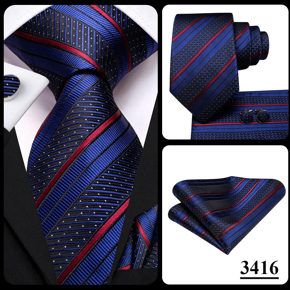Blue Business Solid Plaid Striped Men's Tie NeckTie 8.5cm Ties for Men Formal Gold Orange Wedding High Quality Gravata Silk