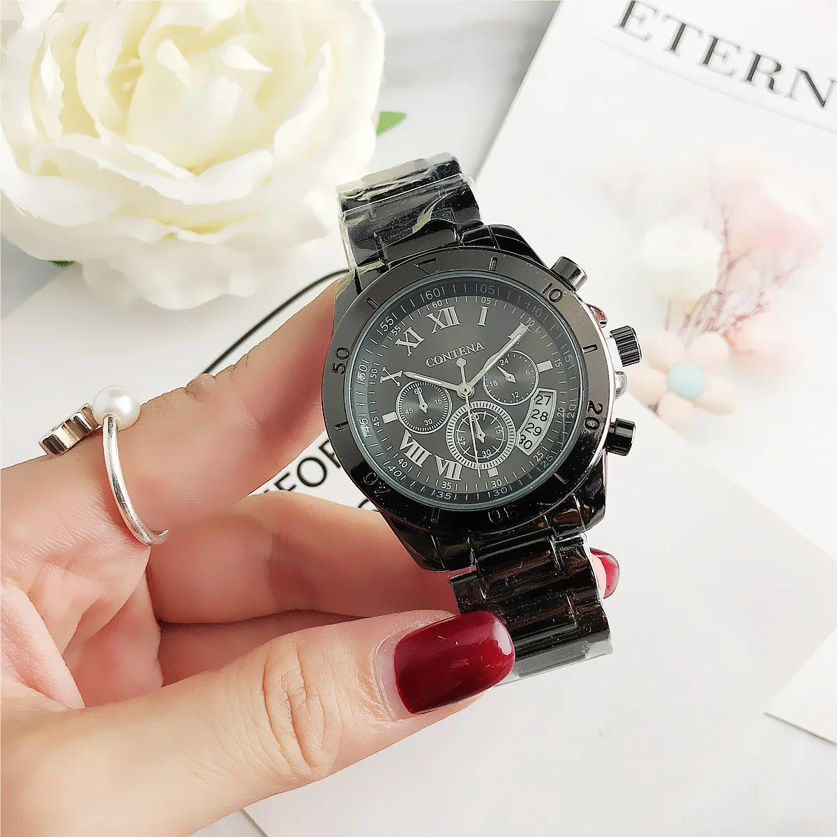CONTENA Top Brand Luxury Watches for Women Fashion Creative Steel Bracelet Women's Watches Ladies Quartz Watch Reloj Mujer