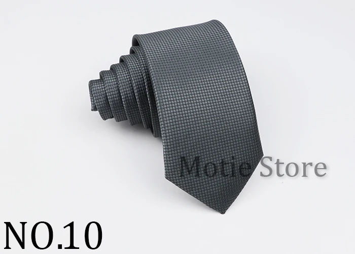 Classic SlimPlaid Neck Ties For Men Casual Suits Tie Gravatas Grey Blue Mens Neckties For Business Wedding 6cm Width Men Ties