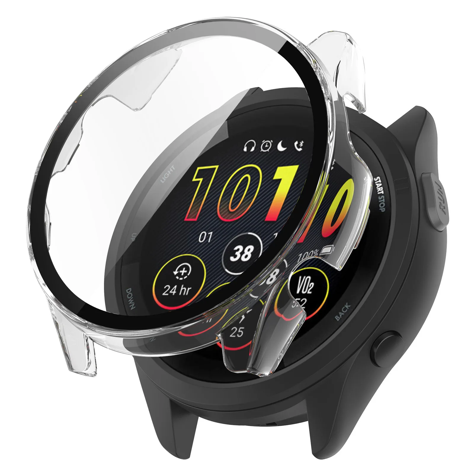 Full Protective Case for Garmin Forerunner 965 Forerunner 265 265S Screen Protector Case Cover PC 2in1 Shell+Tempered Glass Film