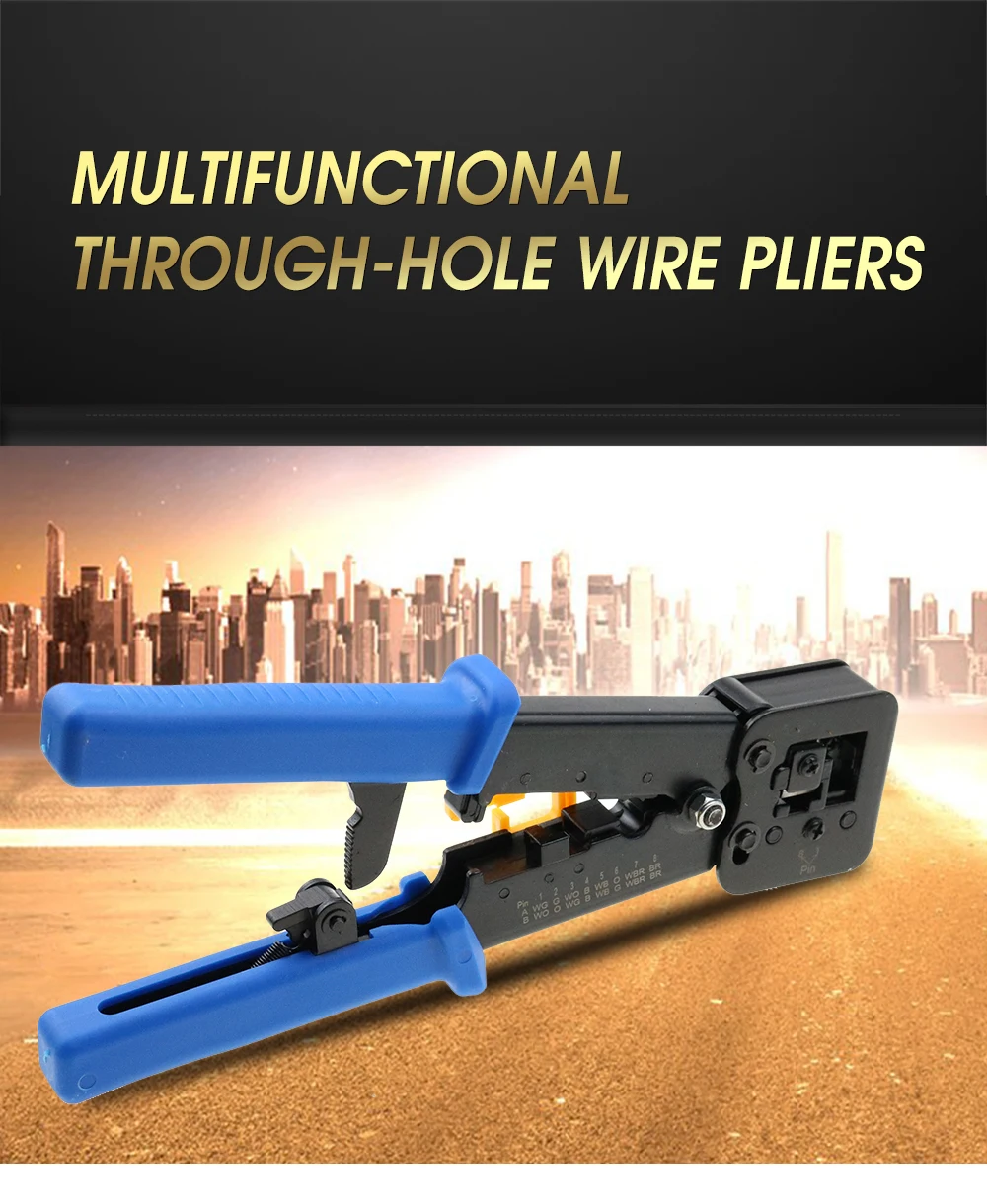 RJ45 Crimper Hand Network Tools Pliers RJ12 Cat5 Cat6 8P8C Cable Stripper Pressing Clamp Tongs Clip Multi Function