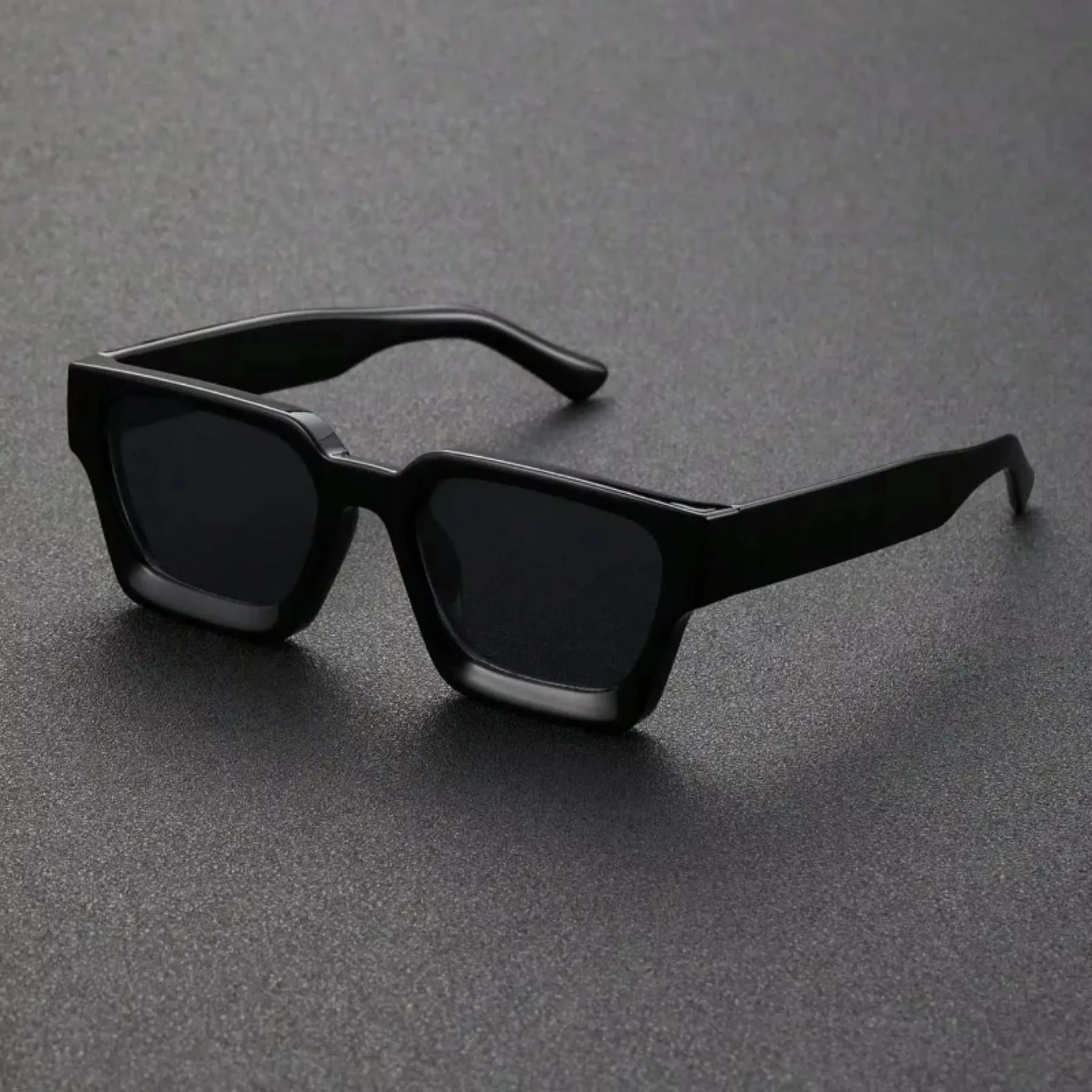 1PC Unisex Plastic Fashion Square Frame Sunglasses For Street Photography And Beach Trips Driving Accessories