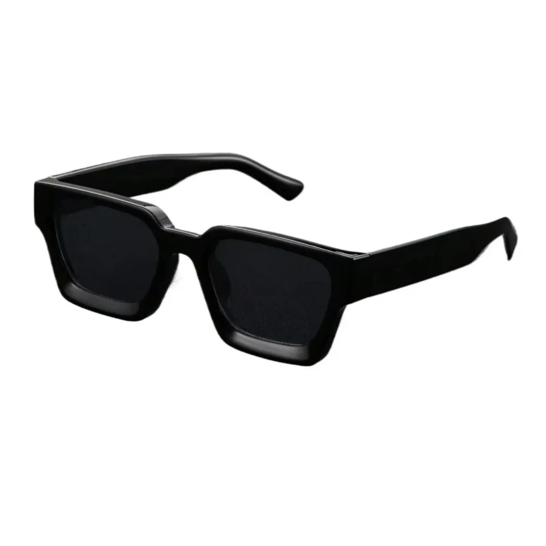 1PC Unisex Plastic Fashion Square Frame Sunglasses For Street Photography And Beach Trips Driving Accessories