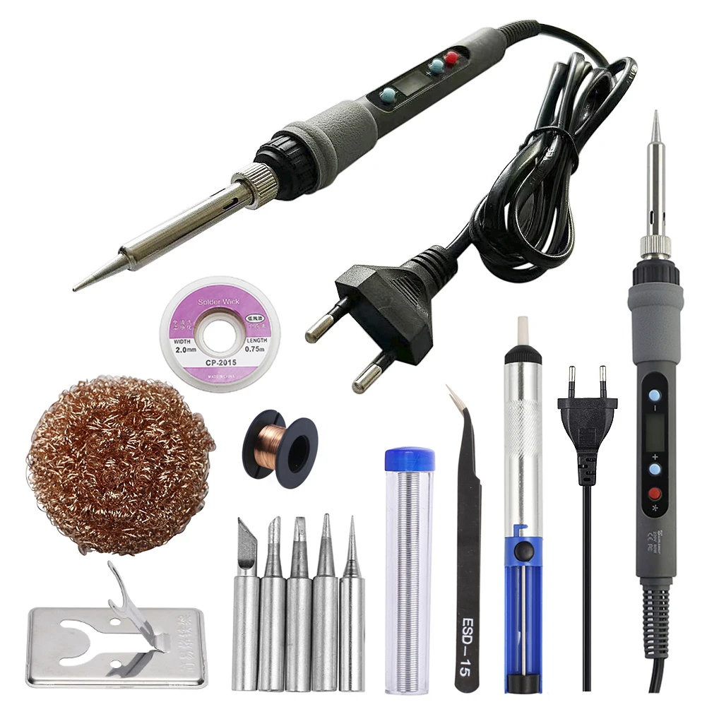 New Electric Soldering Iron 60W / 80W Digital Adjustable Temperature Desoldering Welding Repair Solder Tools
