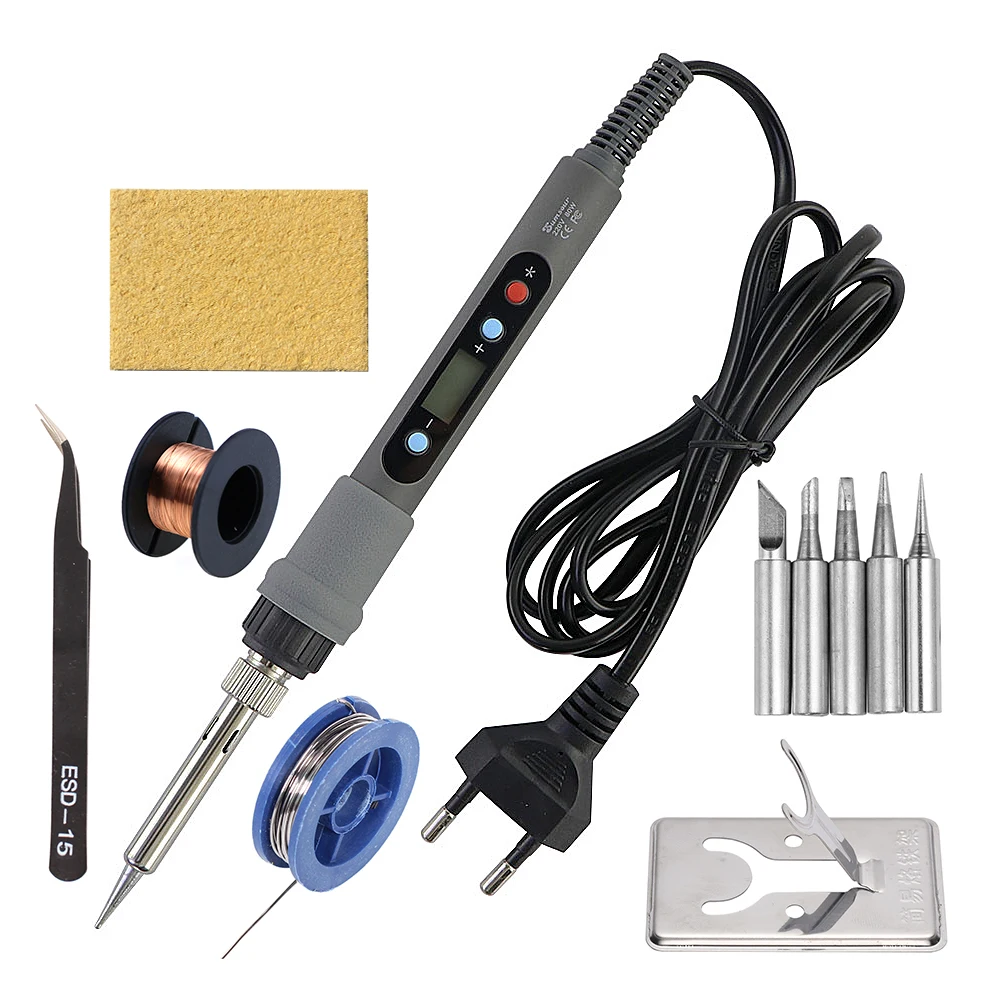 New Electric Soldering Iron 60W / 80W Digital Adjustable Temperature Desoldering Welding Repair Solder Tools