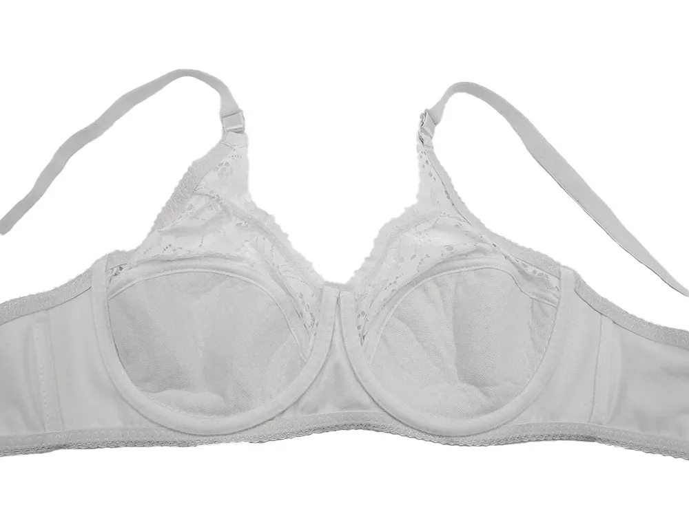 Sexy Lace Women Bra Top Full Cup Minimizer Floral Large Chest Big Bust Bh Thin Padded Cotton Bralette Underwire Push Up Bras C27