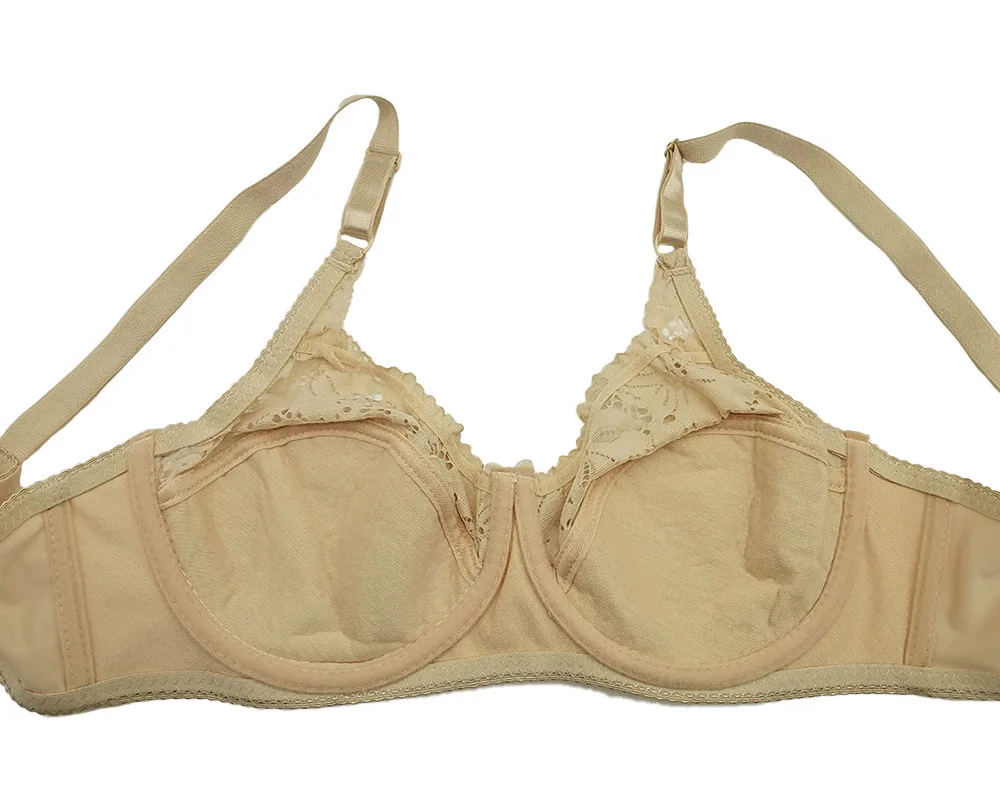 Sexy Lace Women Bra Top Full Cup Minimizer Floral Large Chest Big Bust Bh Thin Padded Cotton Bralette Underwire Push Up Bras C27