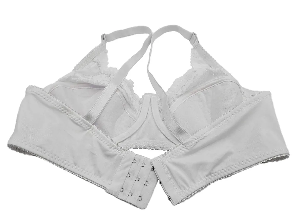 Sexy Lace Women Bra Top Full Cup Minimizer Floral Large Chest Big Bust Bh Thin Padded Cotton Bralette Underwire Push Up Bras C27