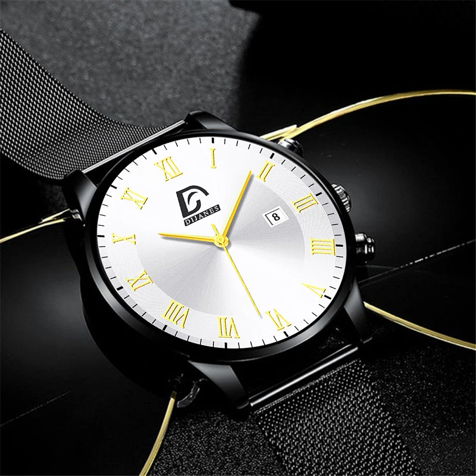Luxury Fashion Mens Minimalist Watches Luxury Quartz Watch Men Business Casual Clock reloj hombre