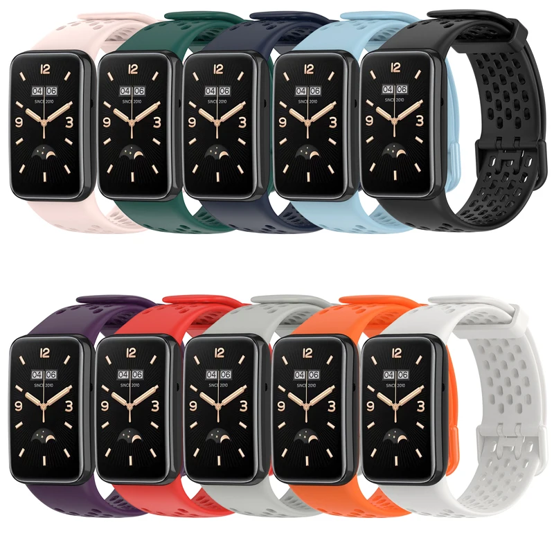 Strap for Xiaomi Mi Band 7 Pro Breathable Bracelet Sport Silicone Miband7 Pro Wrist Correa Replacement Wristband Accessories