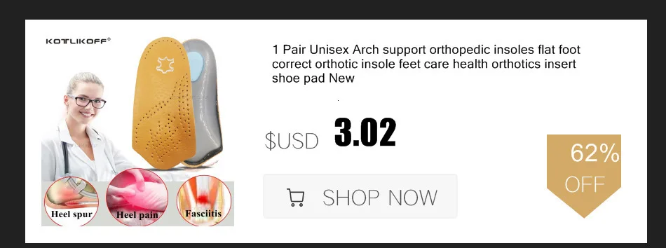 Orthopedic Insoles Orthotics Flat Foot Health Sole Pad For Shoes Insert Arch Support Pad For Plantar Fasciitis Feet Care Insoles