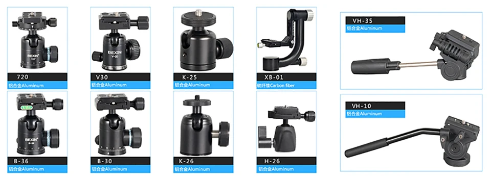 BEXIN K19 Mini Cold Shoe Ball Head Dual Use 1/4 Screw Cold Shoe Aluminum Alloy for Camera Phone Speedlite Tripod Selfie Stick