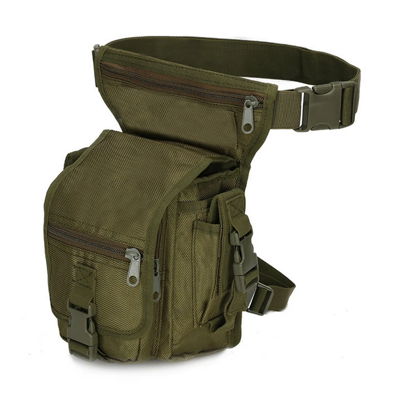 Nylon Tactical Gear Thigh Drop Leg Bag Men Outdoor Hunting Molle Bag Multipurpose Utility Bag for Hiking Camping
