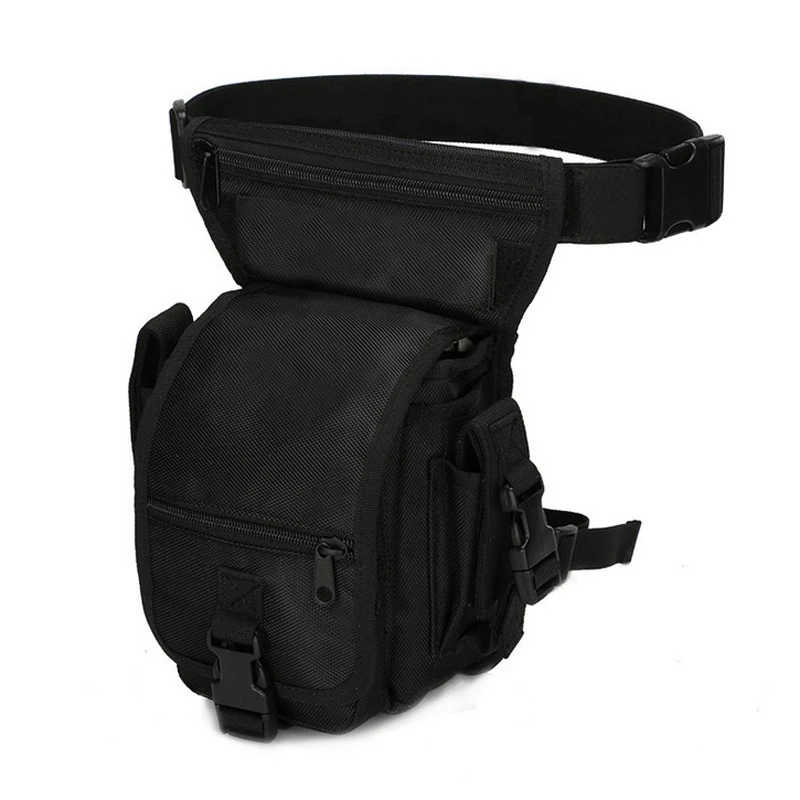 Nylon Tactical Gear Thigh Drop Leg Bag Men Outdoor Hunting Molle Bag Multipurpose Utility Bag for Hiking Camping