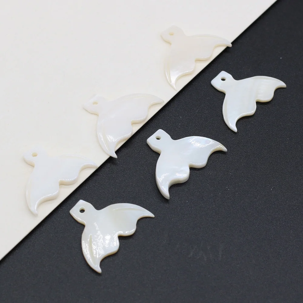 New Natural Shell Beads Pendant Leaf/Flower/Wing Mother of Pearl Shell Charms for DIY Earrings Necklace Jewelry Making 5PC