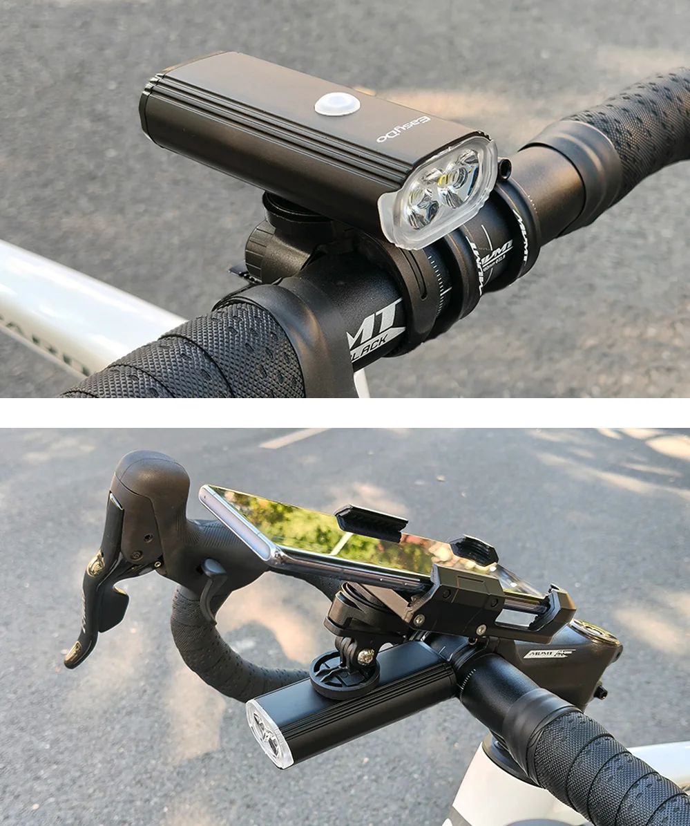EasyDo Bicycle Front Light USB Rechargeable Bike Headlight 1000 Lumens High Power Led Flashlight for MTB Road Bike Accessories