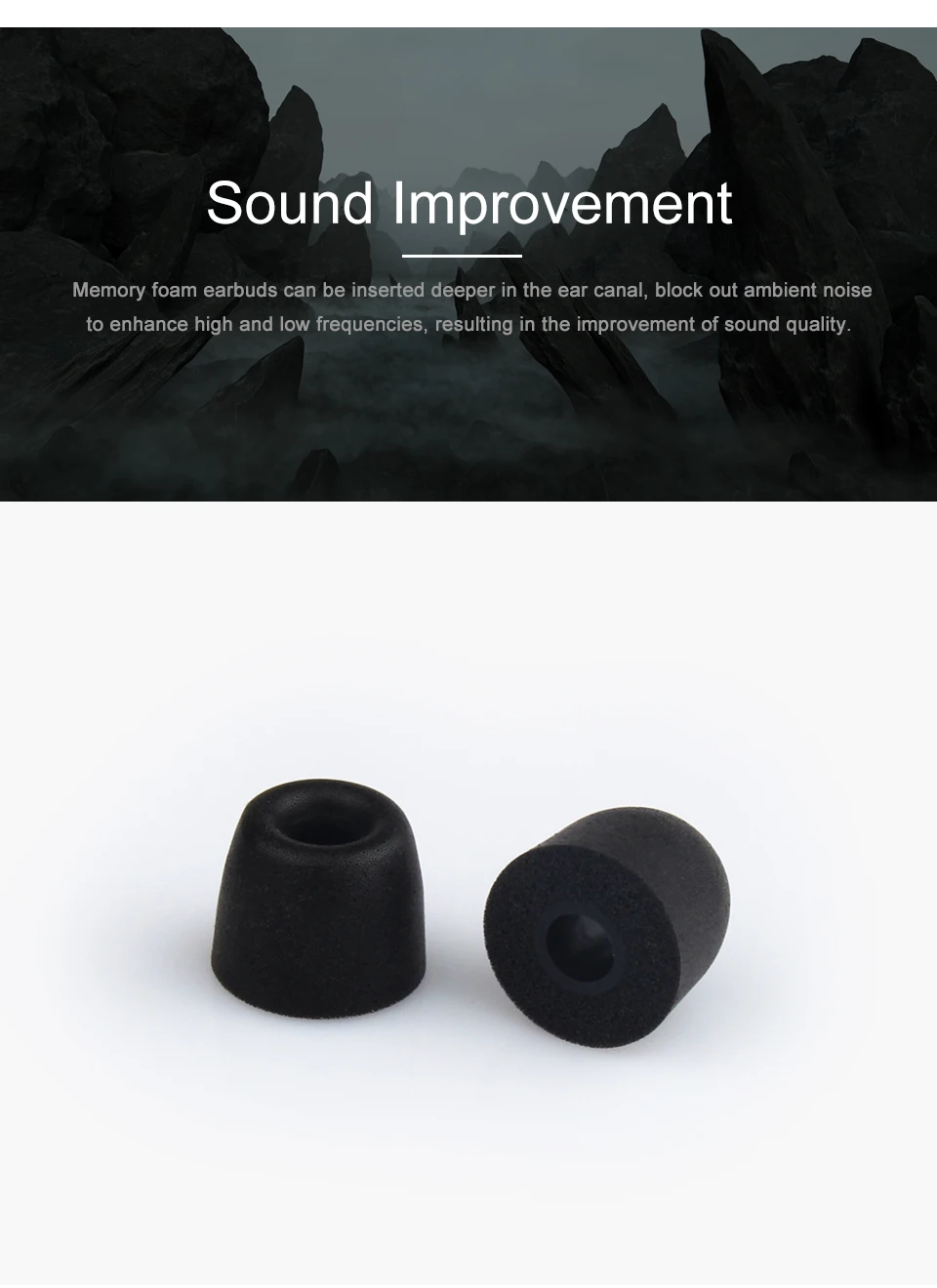 TRN 3Pairs (6pcs) Earphone Memory Cotton Earmuffs Rebound Earplugs PU Sponge Memory Sponge Earphone Eartips V90 MT1 ST1 BA15