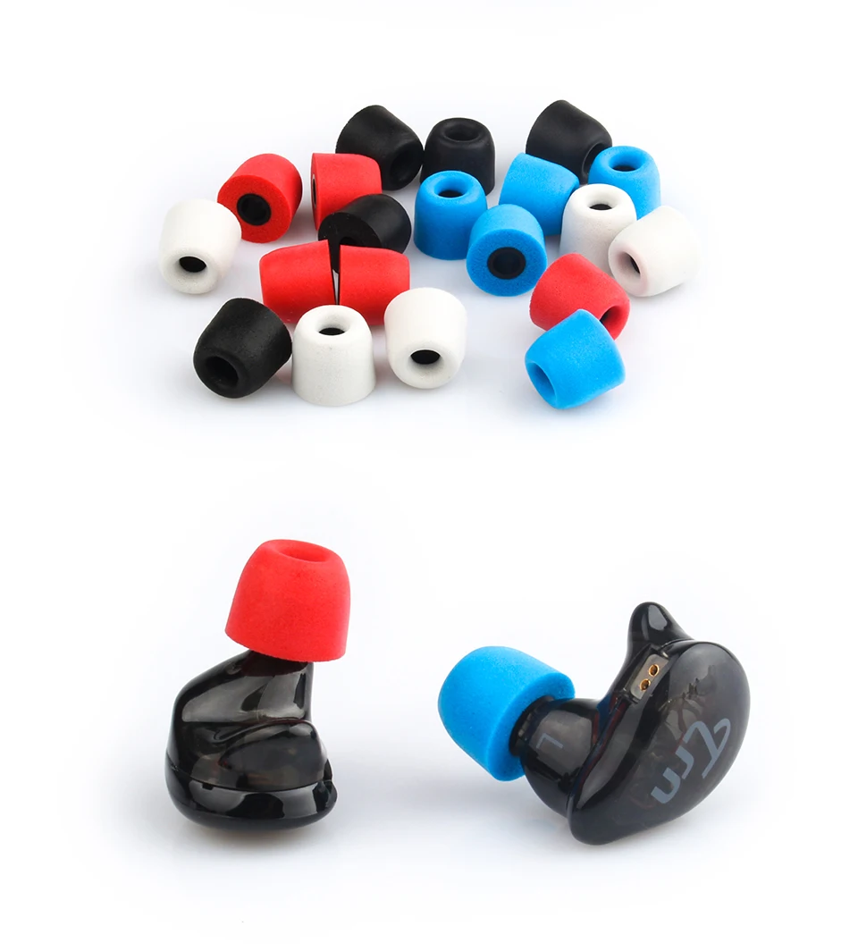 TRN 3Pairs (6pcs) Earphone Memory Cotton Earmuffs Rebound Earplugs PU Sponge Memory Sponge Earphone Eartips V90 MT1 ST1 BA15