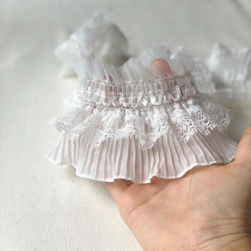 1 Yard Width 8CM Embroidery Lace Clothing Lace Fabric Lace Layer Materials Vintage Dress Lace Accessories