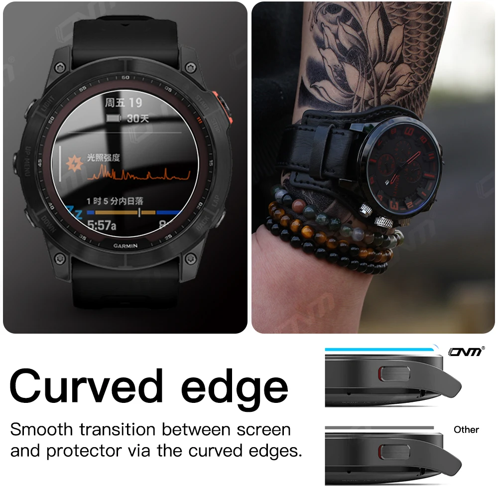 9H Tempered Glass For Garmin Fenix 8 7X 6X Pro 7 6 7S 6S 5 5S Solar AMOLED Screen Protector Glass Anti-scratch Film Accessories
