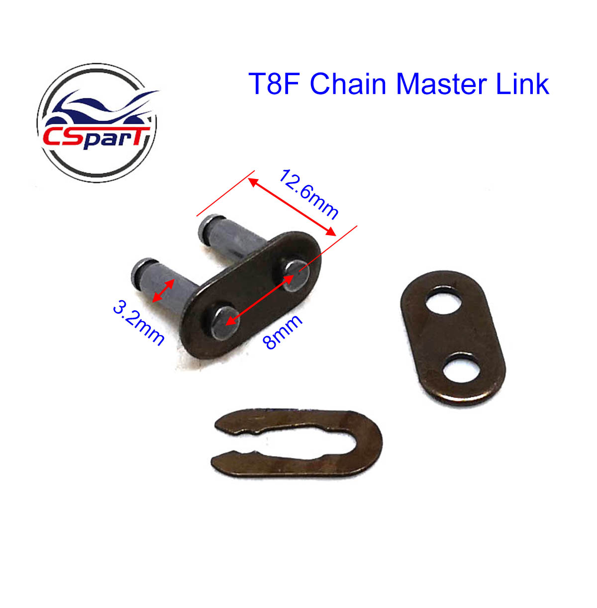 25H T8F 420 428 428H 520 530 Chain Master Link Pocket Dirt Pit ATV Quad Go Kart E Gas Scooter Motorcycle