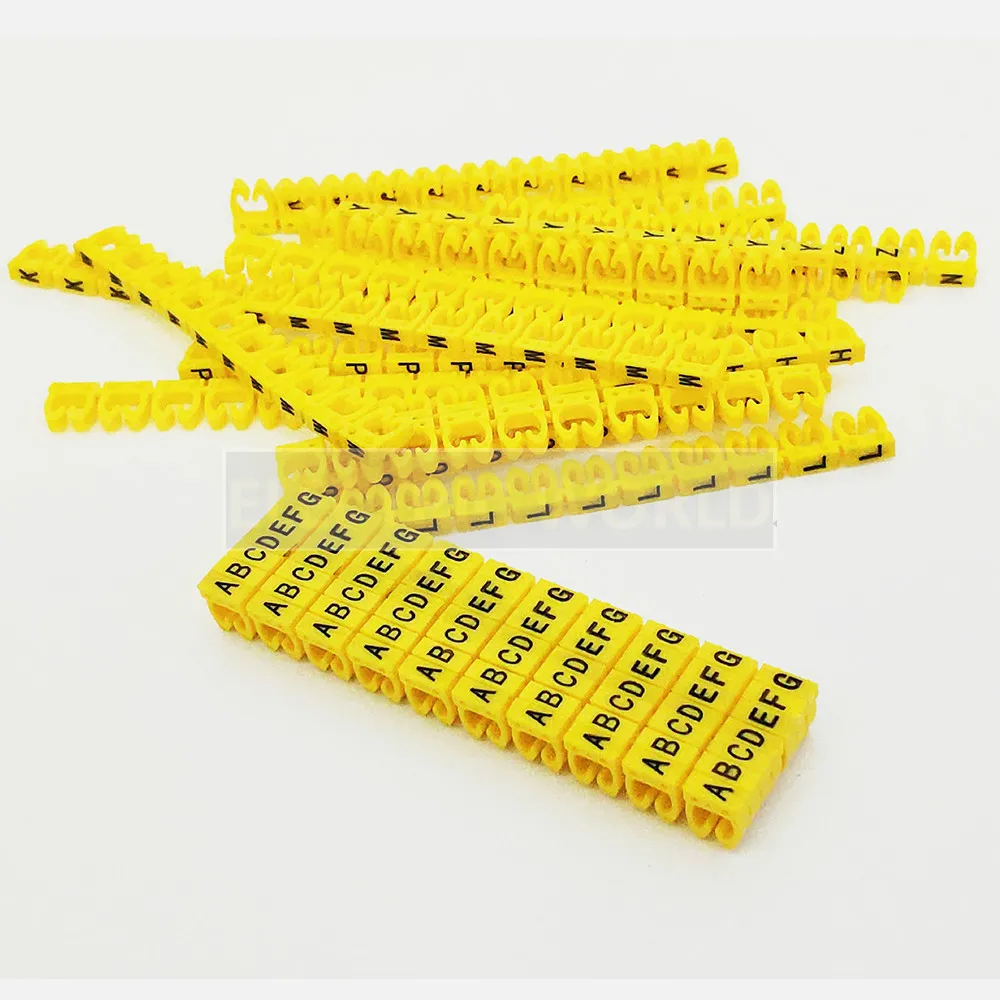 Cable Marker Wire Label EC-0 EC-1 1000pcs Mark Number 0 to 9 Cable Management Colored Wire Protection PVC Wire organizer Sleeves