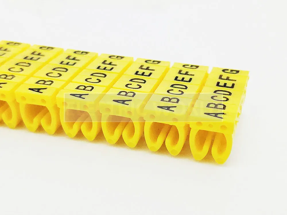 Cable Marker Wire Label EC-0 EC-1 1000pcs Mark Number 0 to 9 Cable Management Colored Wire Protection PVC Wire organizer Sleeves