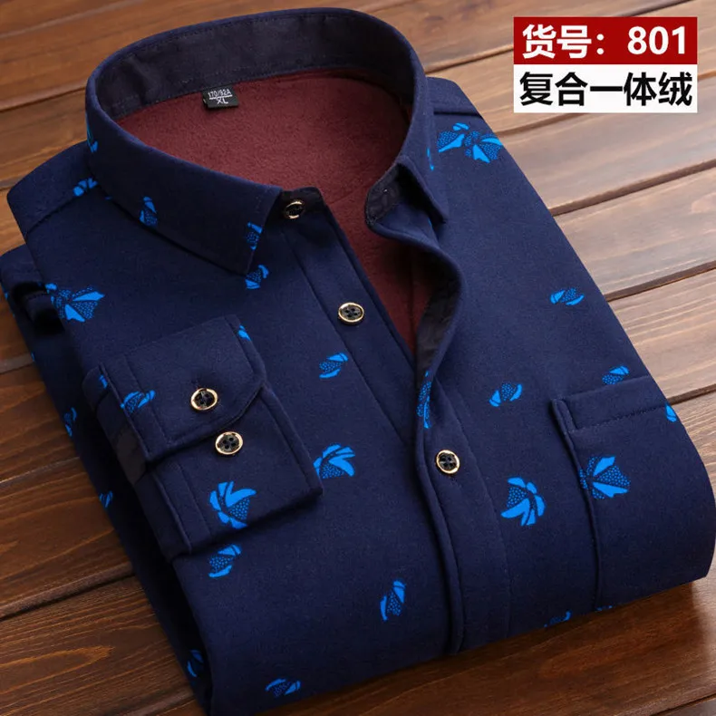 2026 winter Men's fashion smart casual striped long Sleeve Shirts,autumn men thicken Shirt Slim Fit Shirt Male full size M-4XL