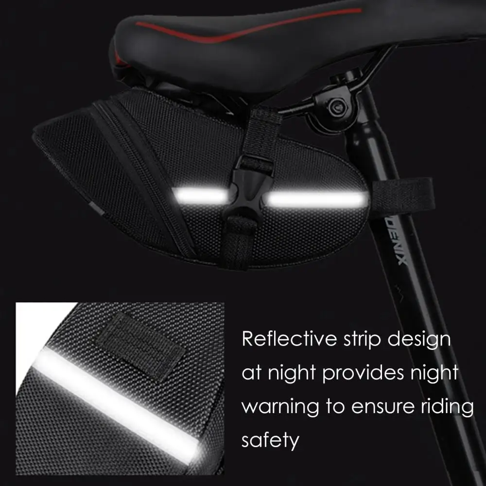DOMEN Bicycle WaterProof Saddle Bag Bicycle  Reflective Tail Bag MTB Bike Universal Rear Bag Outdoor Bicycle Accessories