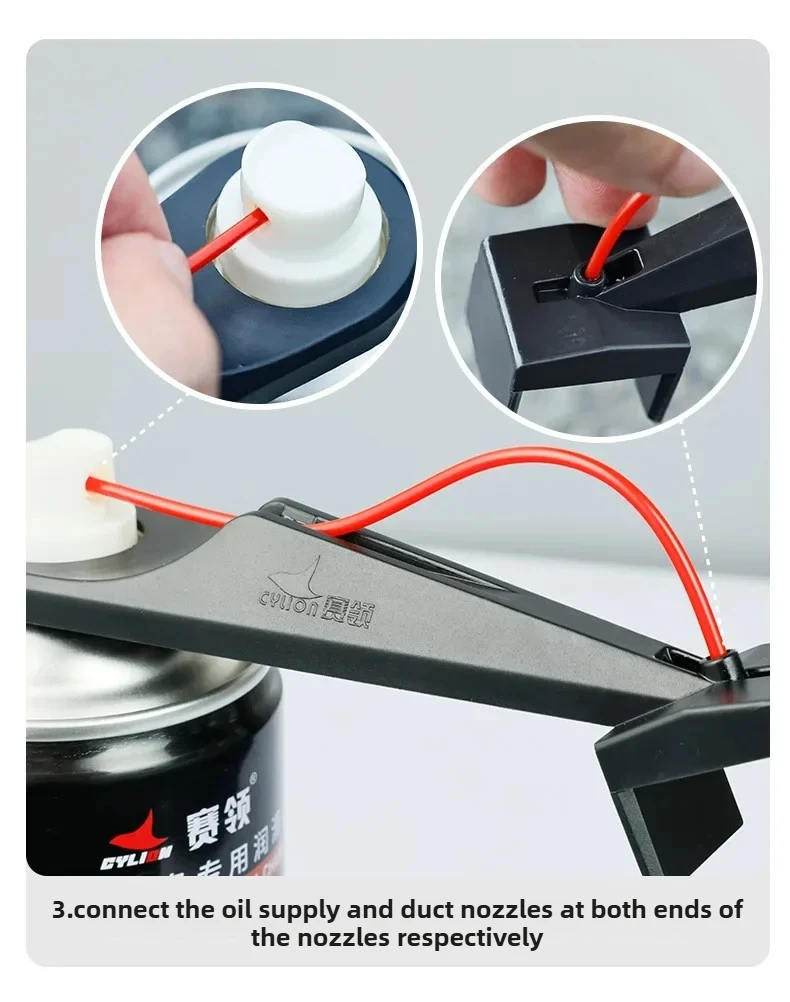 1/2PCS Motorcycle Chain Oiler Spray Lube Oiler Tool Mess-Free Chain Wax Chain Cleaner Attachment Chain Oil Applicator