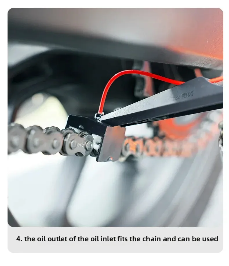 1/2PCS Motorcycle Chain Oiler Spray Lube Oiler Tool Mess-Free Chain Wax Chain Cleaner Attachment Chain Oil Applicator