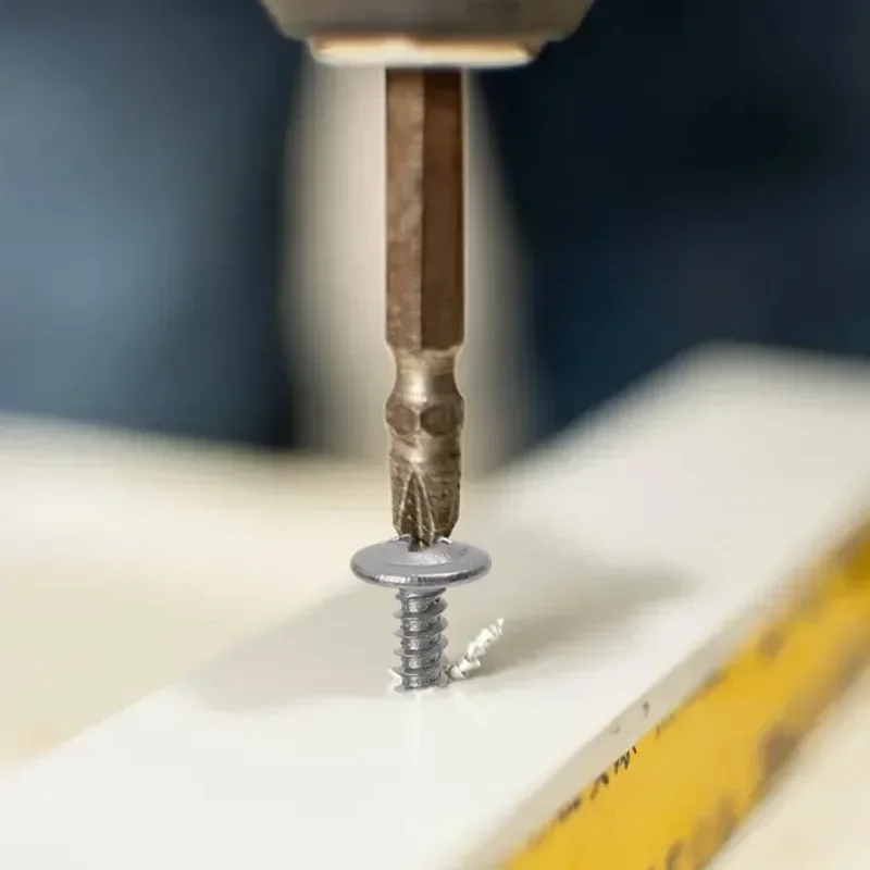 #8 M4.2 Stainless Steel Self-tapping Screw Large Round Flat Head Self Drilling Screw Fastener for Wood Sheet Metal Repair