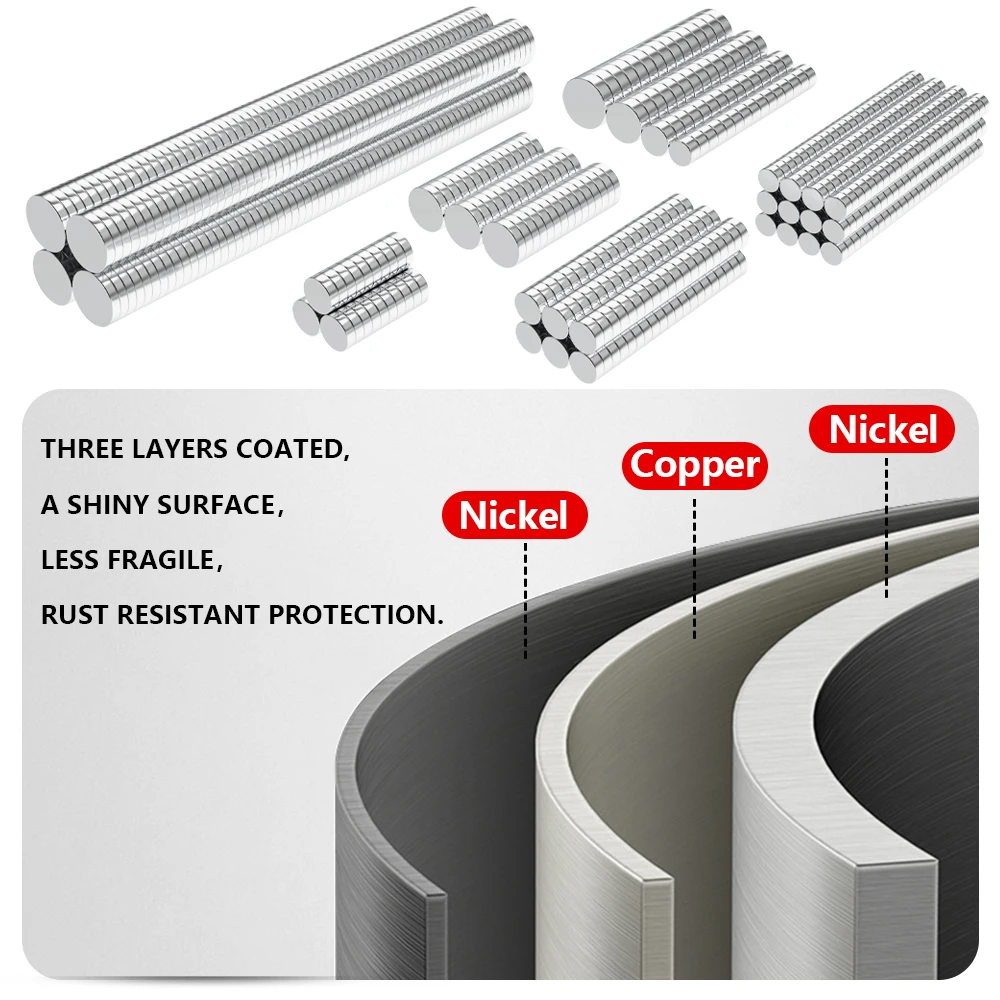 4x2 5x2 6x2 6x3 10x2 10x3mm N35 Super Strong Neodymium Magnet Round NdfeB Powerful Permanent Magnetic imanes Refrigerator Magnet